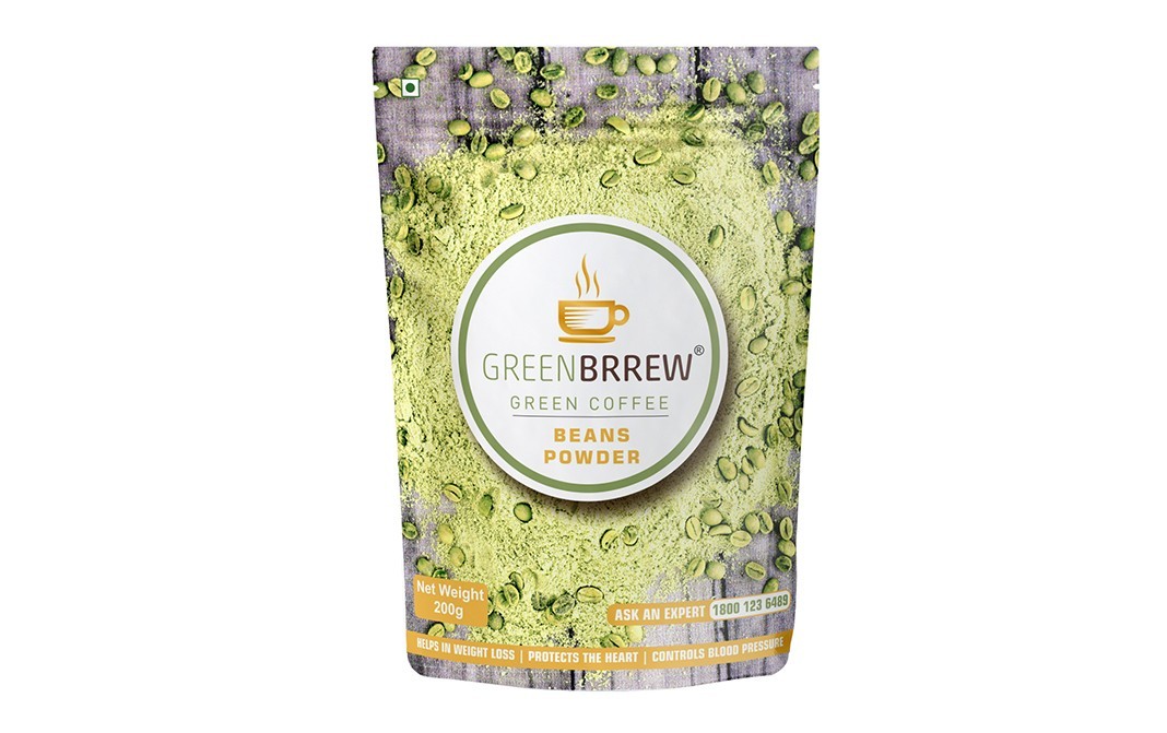 GreenBrrew Green Coffee Beans Powder    Pack  200 grams